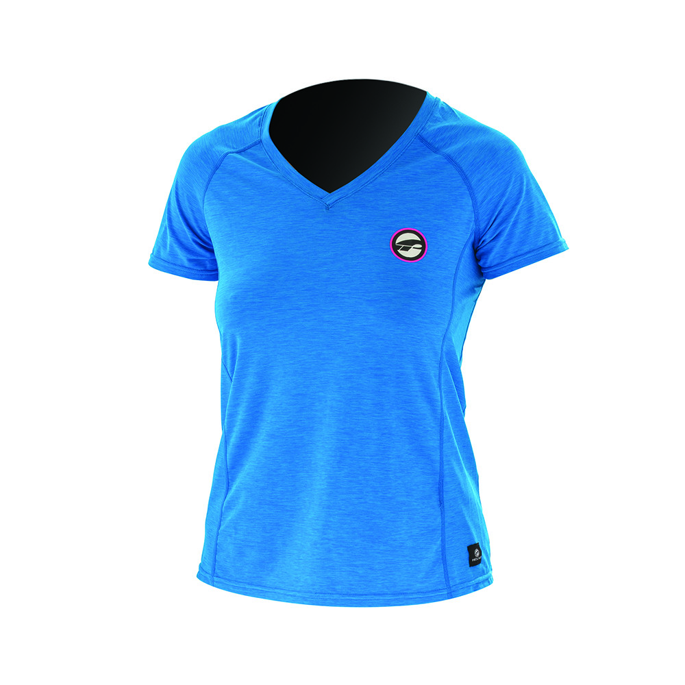 Prolimit - UV shirt for women with short sleeves - Bright blue / pink